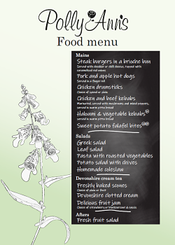 Food menu
